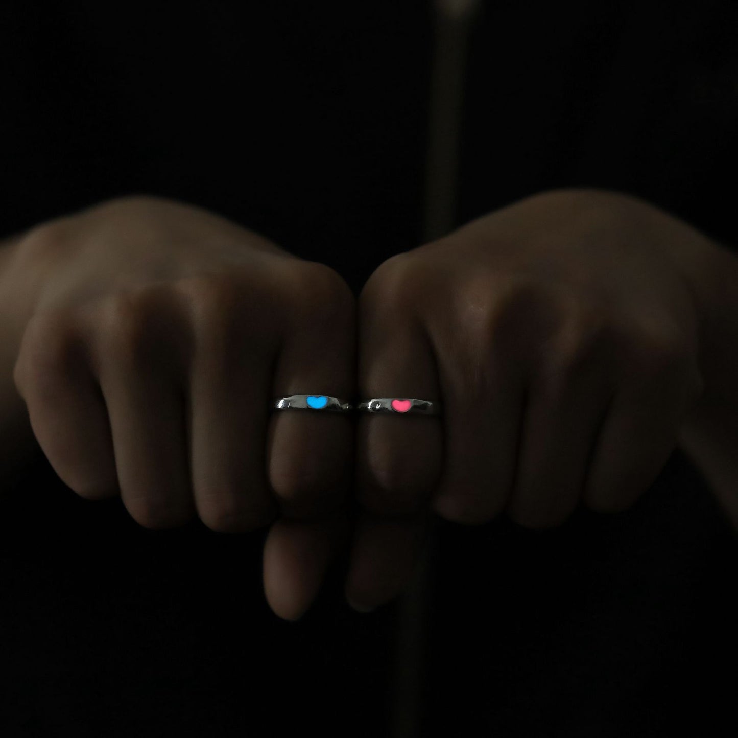 Bague Cœur Lumineuse Couple