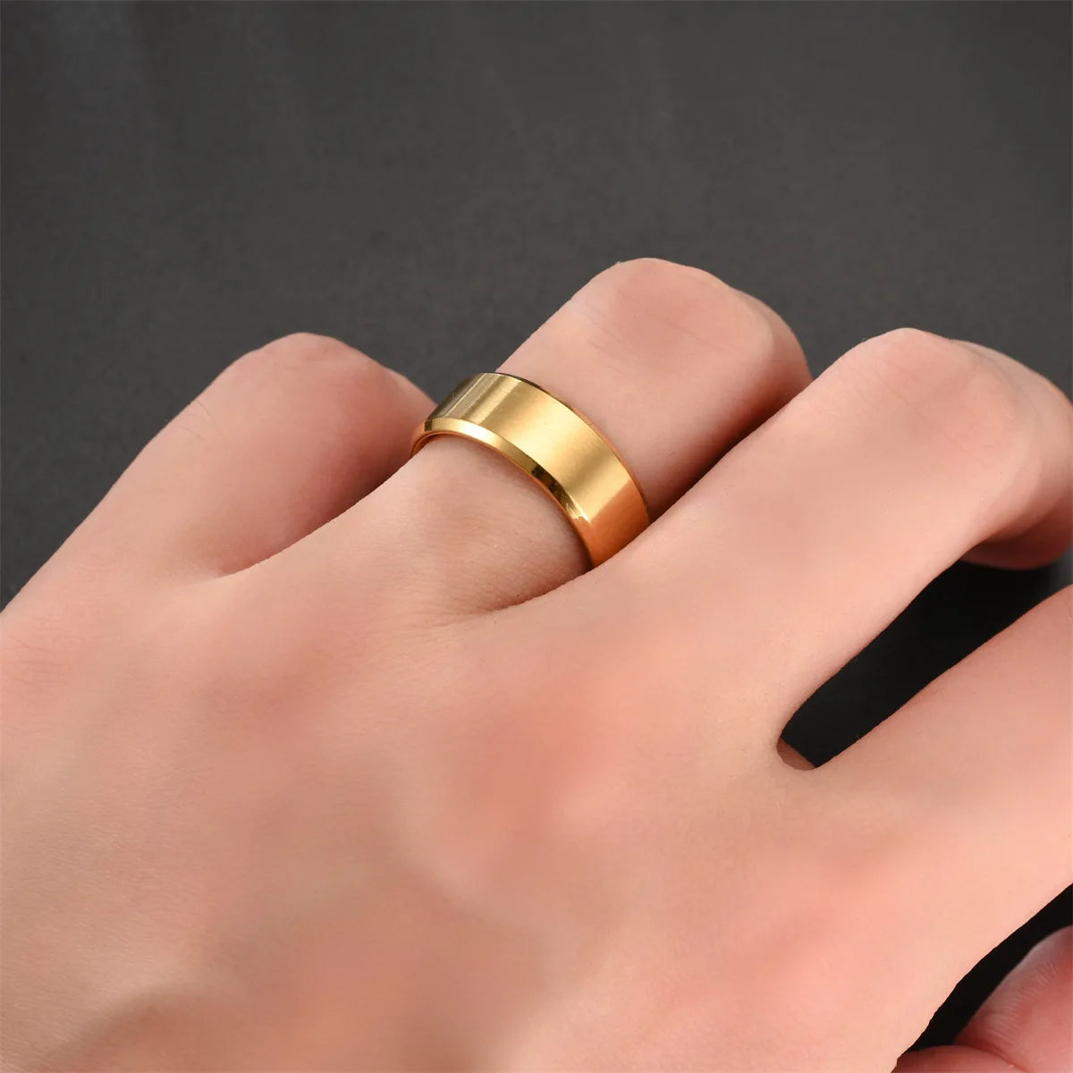 Bague Classique Tungstène 8 mm
