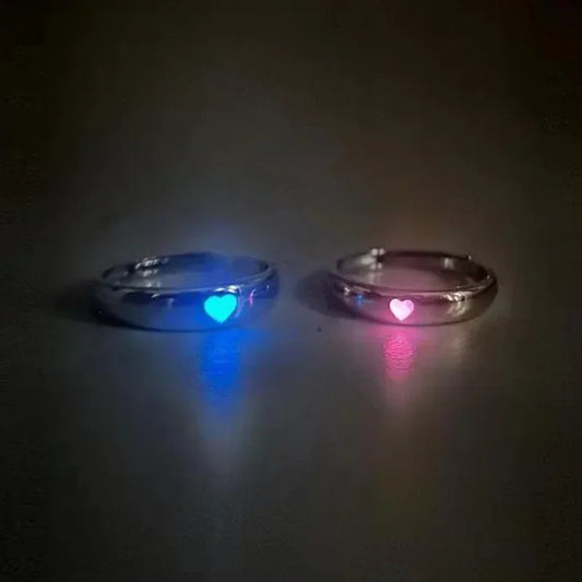 Bague Cœur Lumineuse Couple