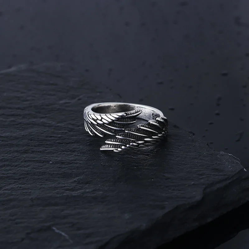 Bague Gothique Ailes Unisexe
