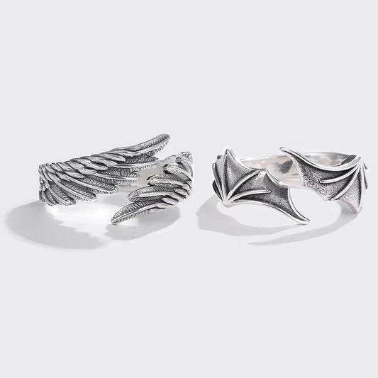 Bague Gothique Ailes Unisexe
