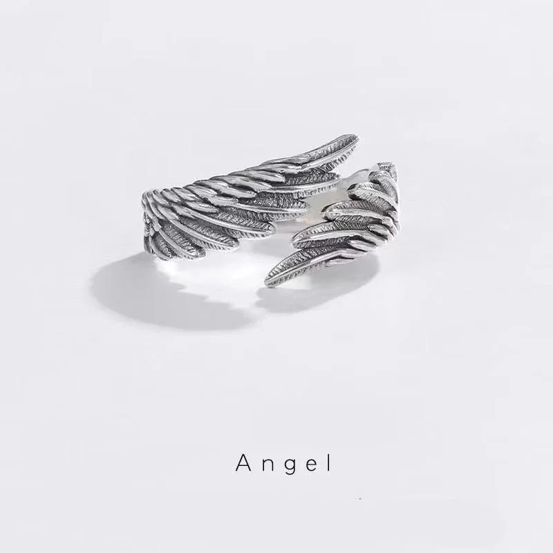 Bague Gothique Ailes Unisexe